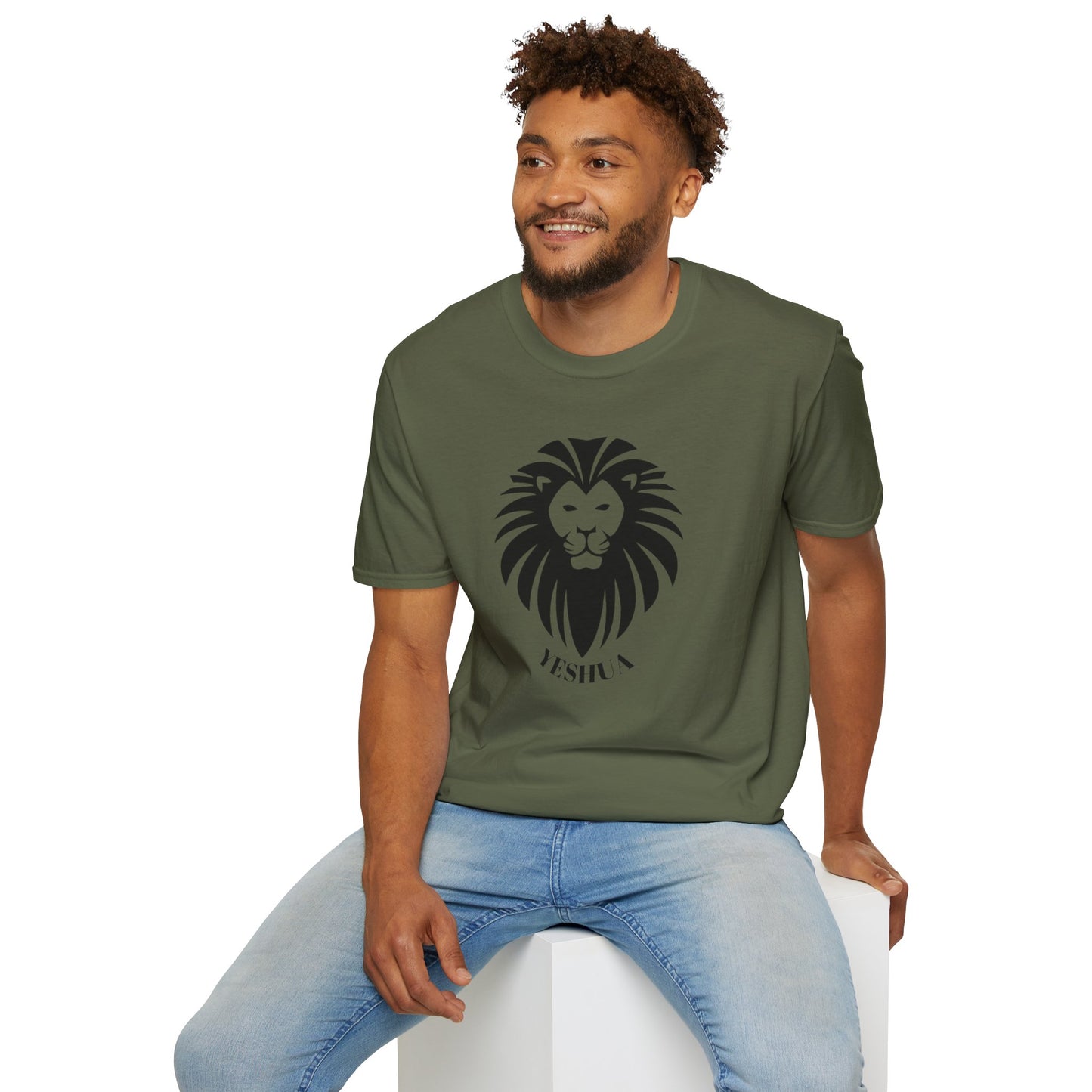 Unisex Softstyle T-Shirt/Yeshua Lion/Black