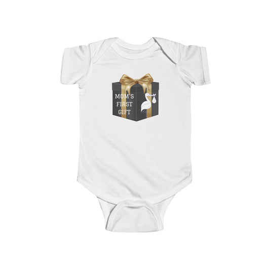 Infant Fine Jersey Bodysuit/ Mom's first gift/ Holiday/Stork