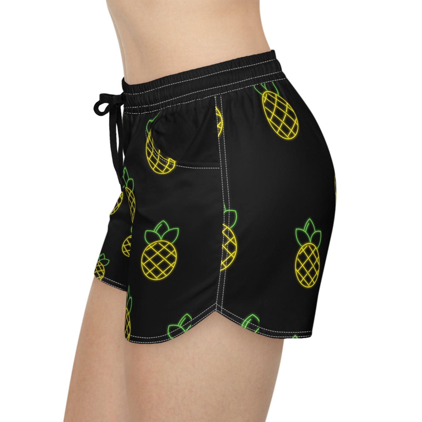 Women's Casual Shorts (AOP)/Neon Pineapples