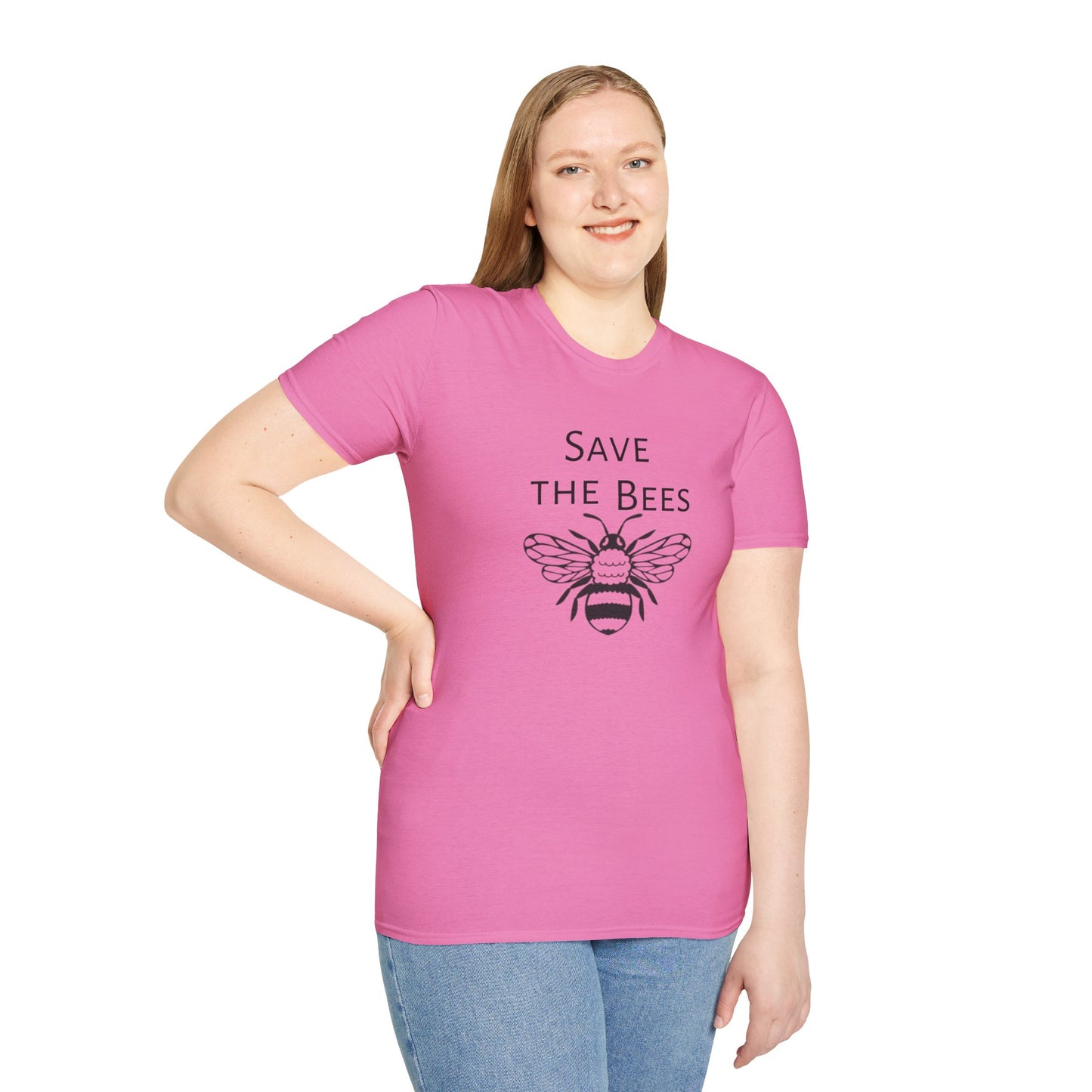 Unisex Softstyle T-Shirt/Save the Bees/With every Save the bees t- shirt purchased 10% of sales goes to bee organization's