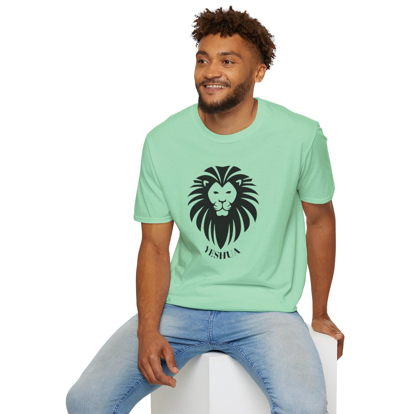 Unisex Softstyle T-Shirt/Yeshua Lion/Black