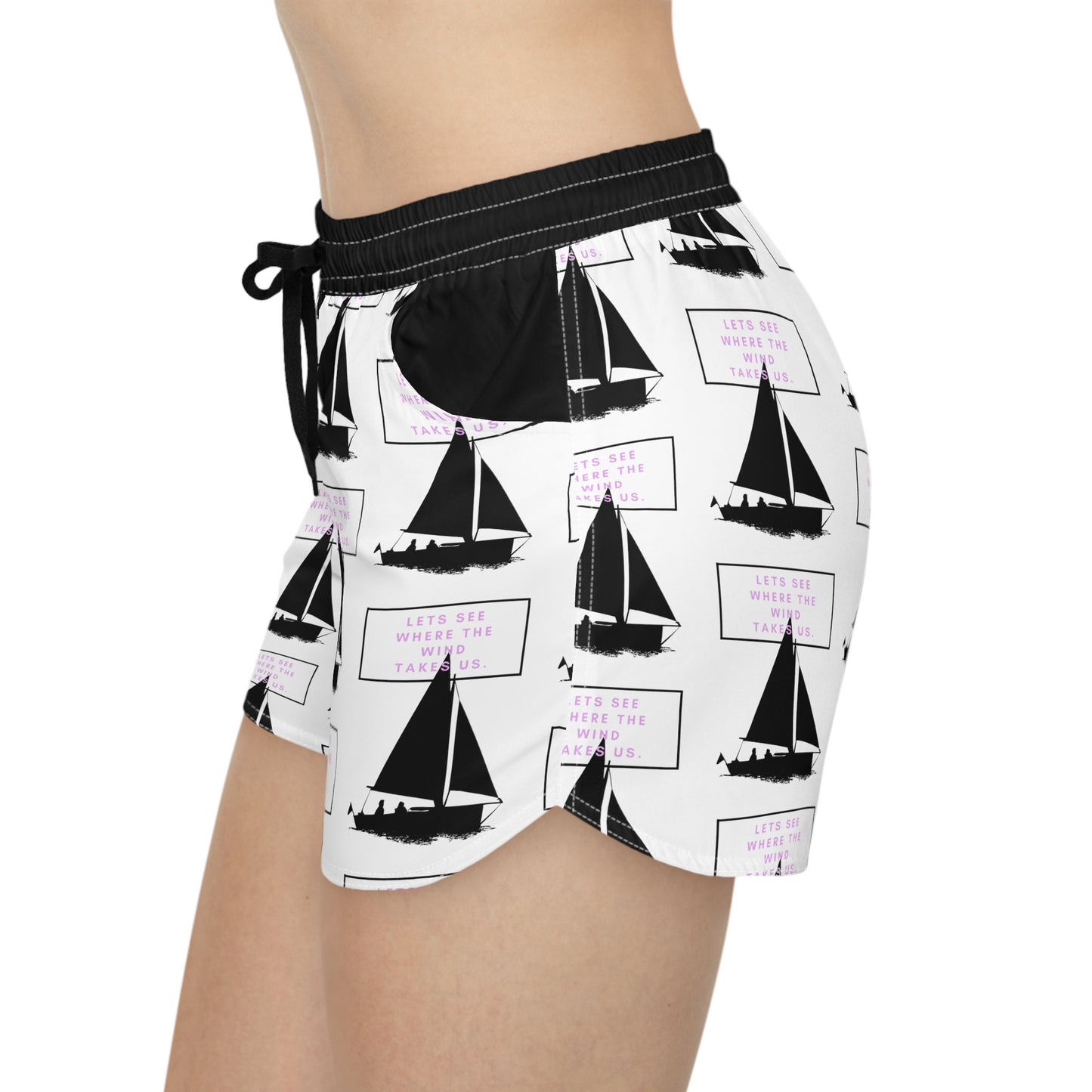 Women's Casual Shorts (AOP)/ Let's see where the wind takes us.