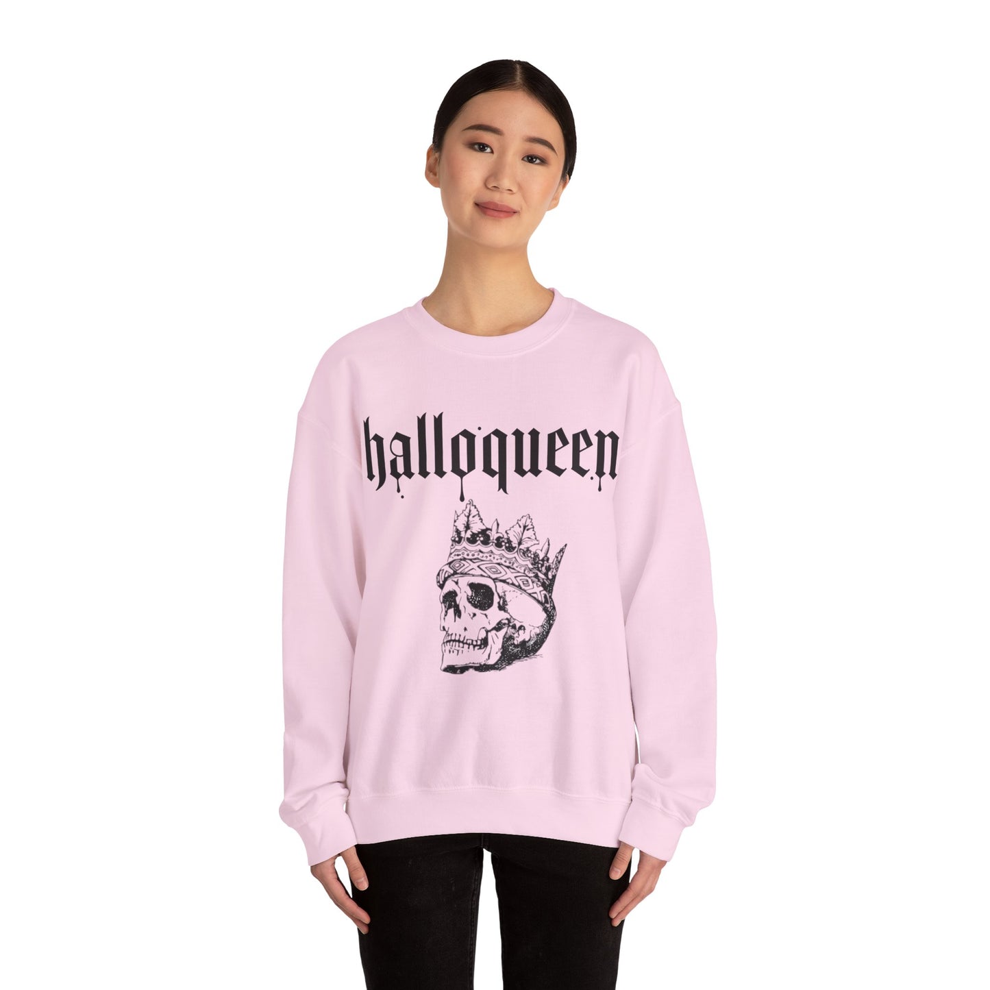 Womans Heavy Blend™ Crewneck Sweatshirt/Halloqueen/Skull