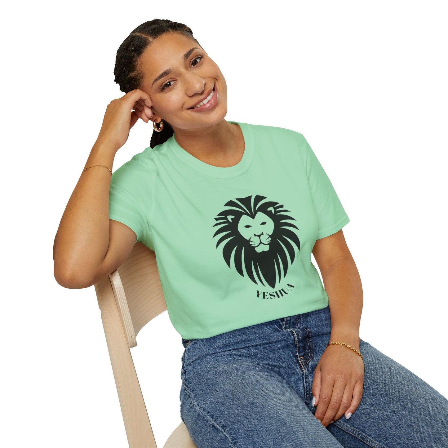 Unisex Softstyle T-Shirt/Yeshua Lion/Black