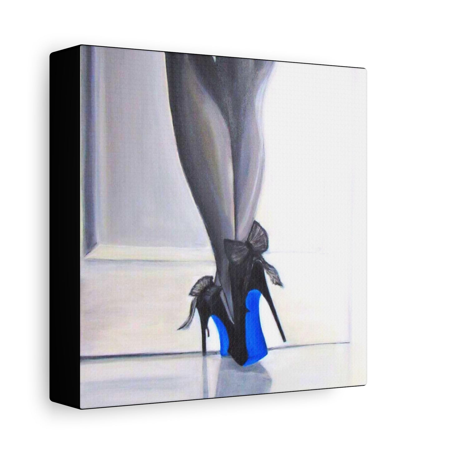 Matte Canvas, Stretched, 1.25"/ Acrylic Painting Print/Blue Bottoms