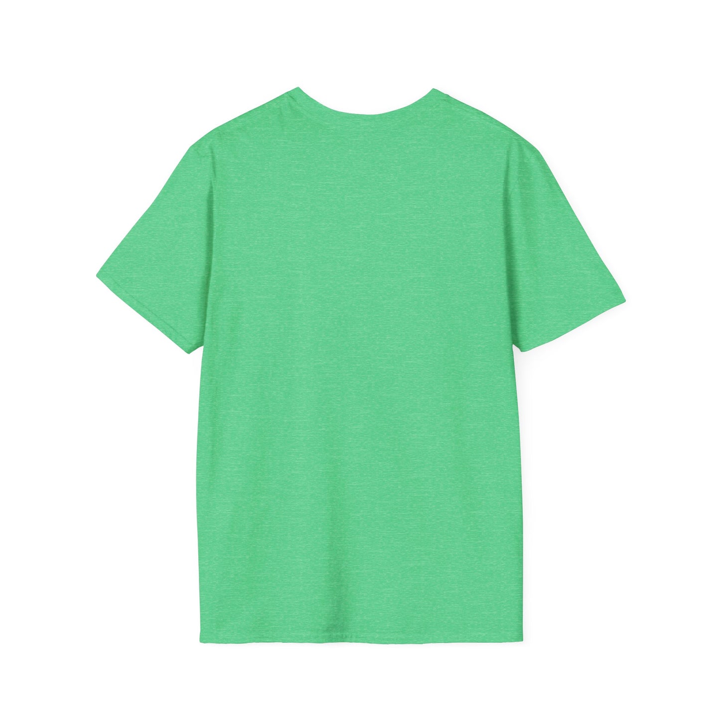 Unisex Softstyle T-Shirt/Happy St. Patricks Day/ Woman/ Brunette/ Green Glasses/Wine Glass