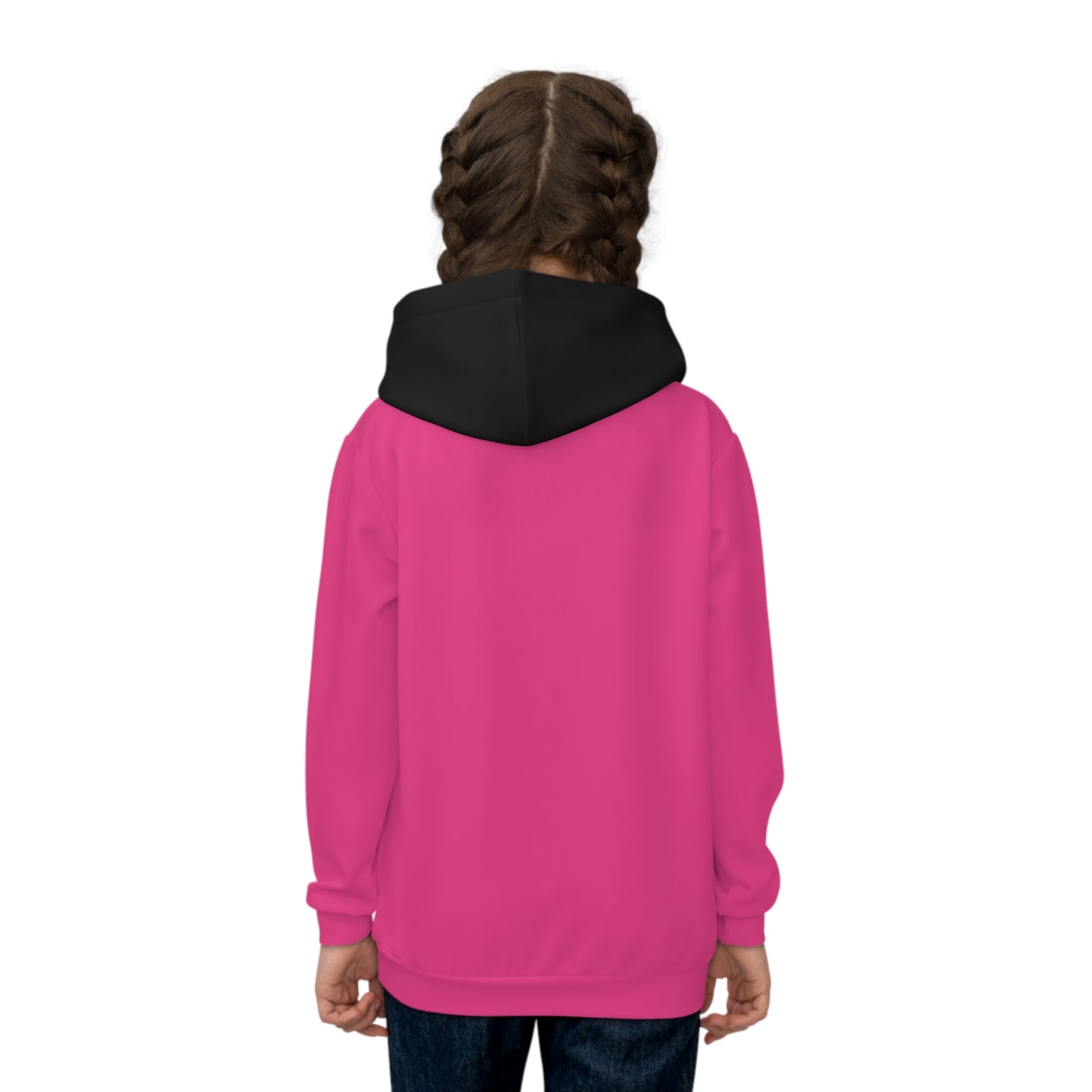 Girls Children's Hoodie (AOP)/Witch Hat/Dark Pink