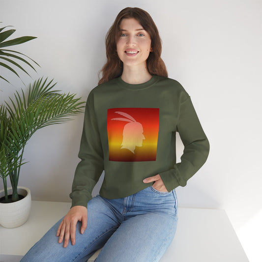 Unisex Heavy Blend™ Crewneck Sweatshirt/Native American/Fall Gradient