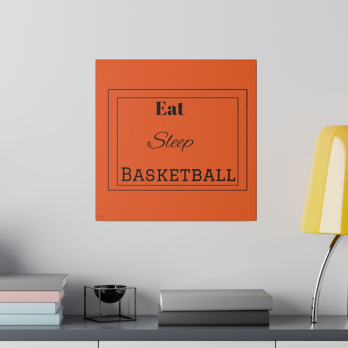 Digital Portrait Print/Canvas, Stretched, 0.75"/Eat Sleep Basketball/OR/BG