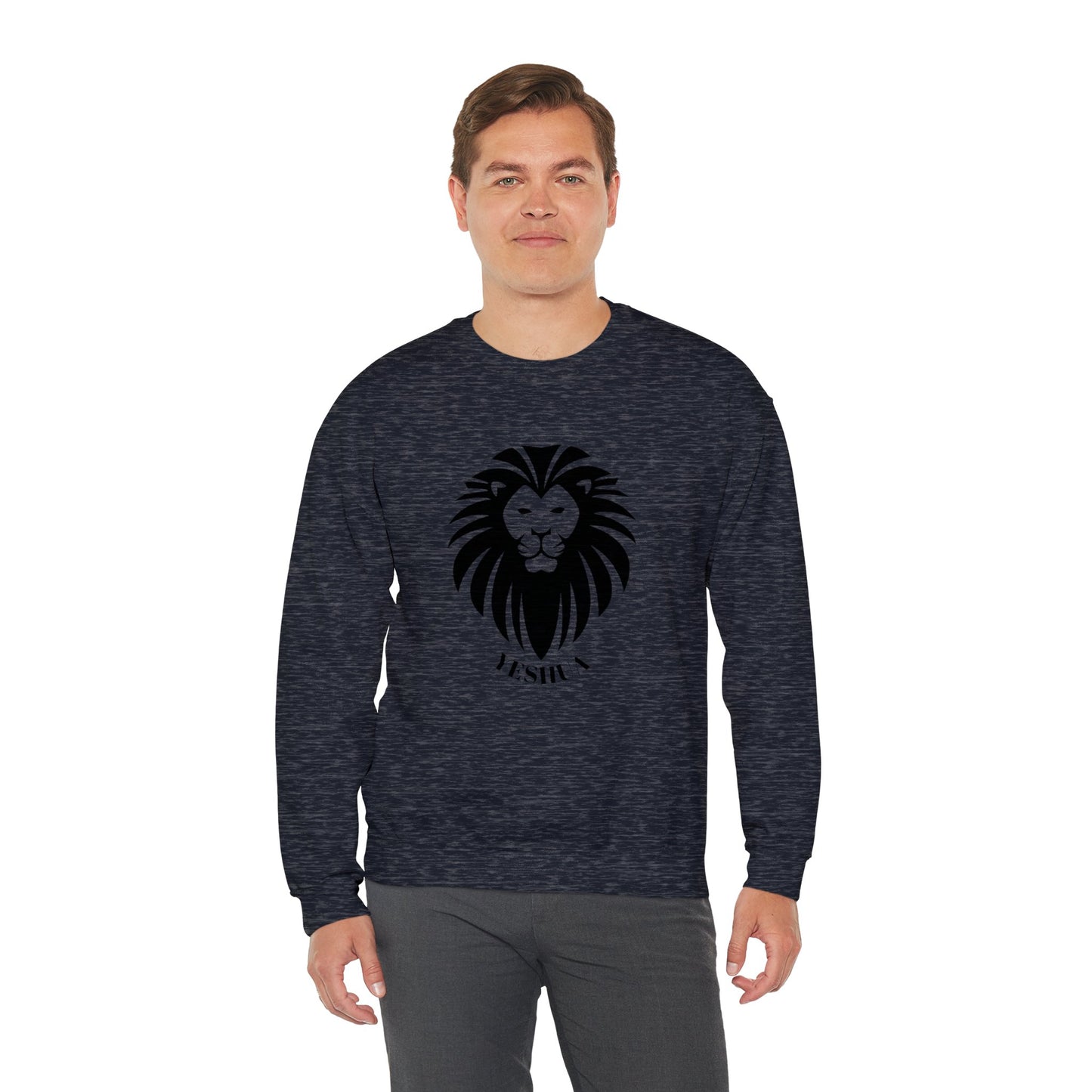 Unisex Heavy Blend™ Crewneck Sweatshirt/Yeshua Lion/Black