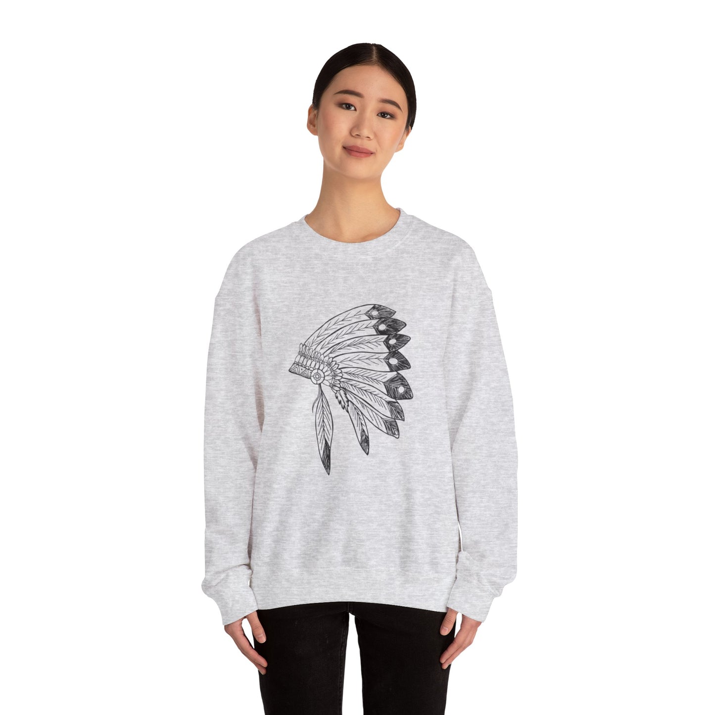 Unisex Heavy Blend™ Crewneck Sweatshirt/Chief Head Dress