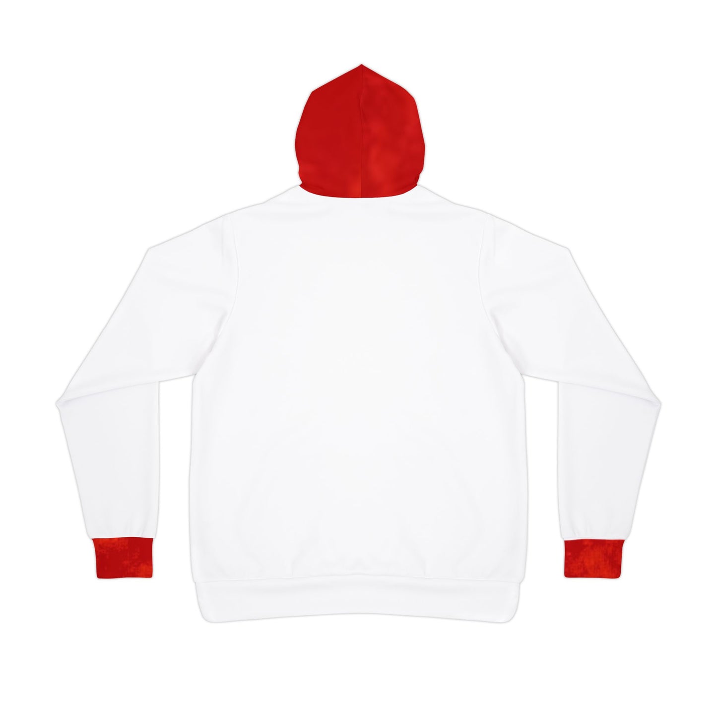 Unisex Athletic Hoodie (AOP)/Santa/White/Red