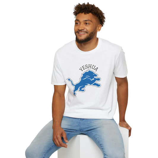 Unisex Softstyle T-Shirt/Blue/White/Lion/Yeshua