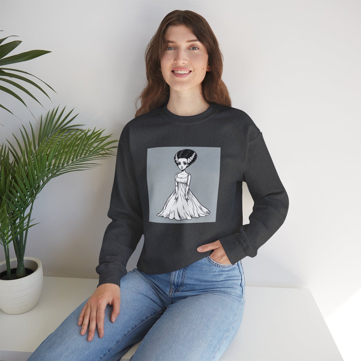 Unisex Heavy Blend™ Crewneck Sweatshirt/Bride of Frankenstein