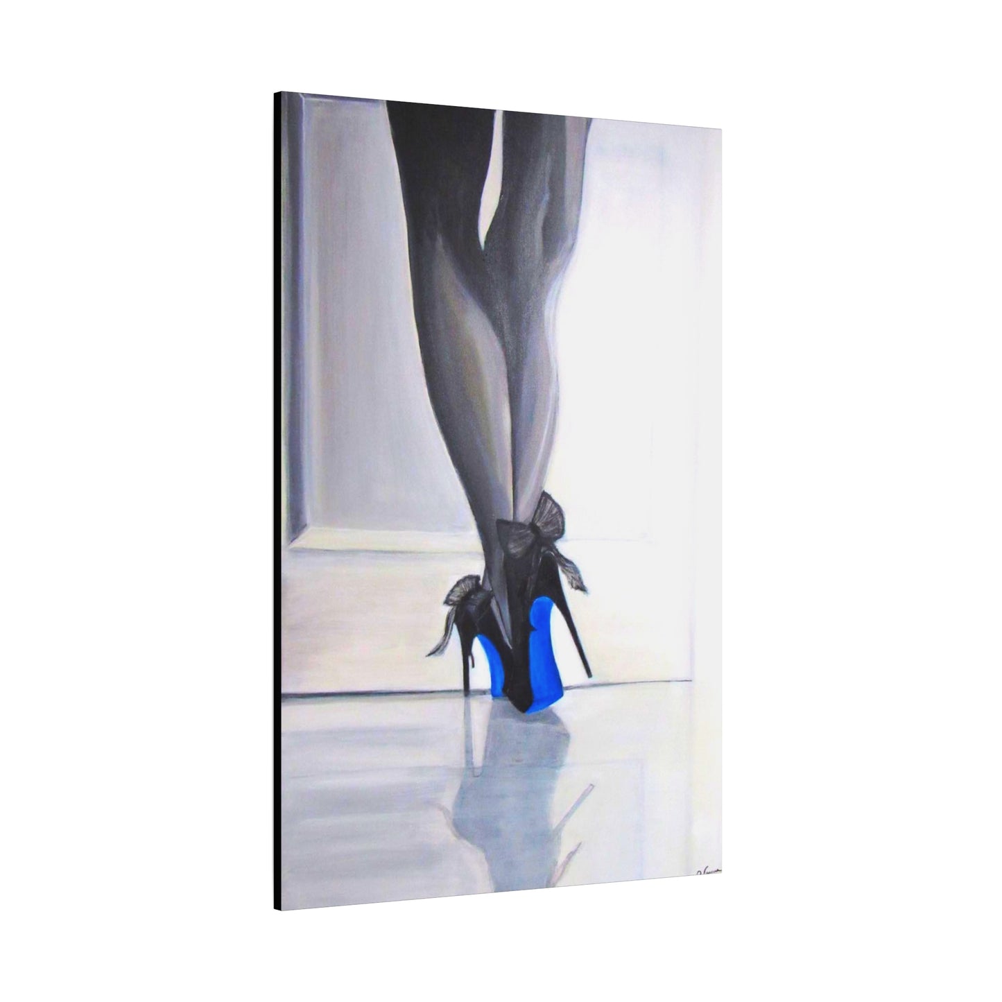 Matte Canvas, Stretched, 1.25"/ Acrylic Painting Print/Blue Bottoms