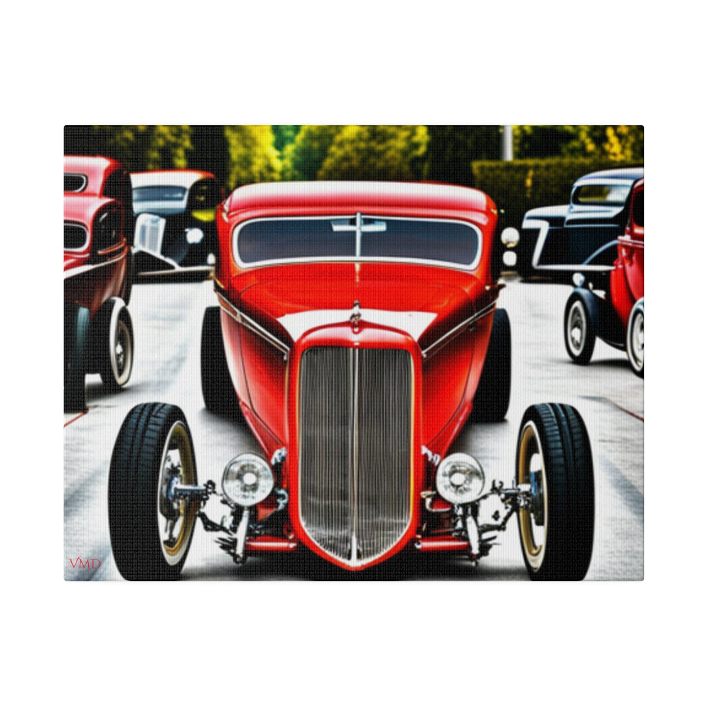 Digital Print Canvas, Stretched, 0.75"/Hot Rods Red