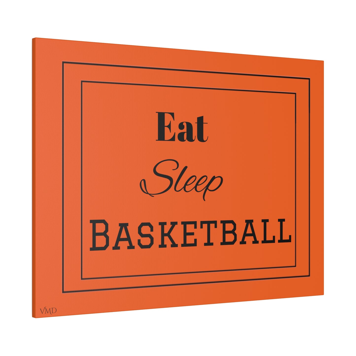 Digital Portrait Print/Canvas, Stretched, 0.75"/Eat Sleep Basketball/OR/BG