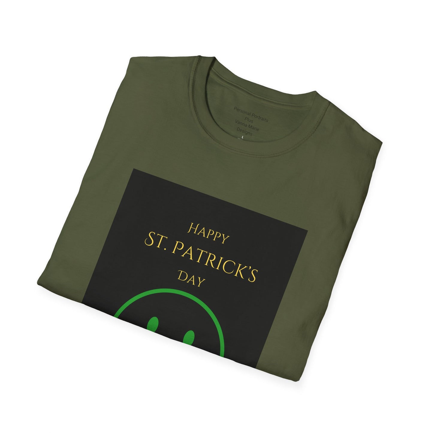 Unisex Softstyle T-Shirt/Happy St. Patricks Day/smiley face