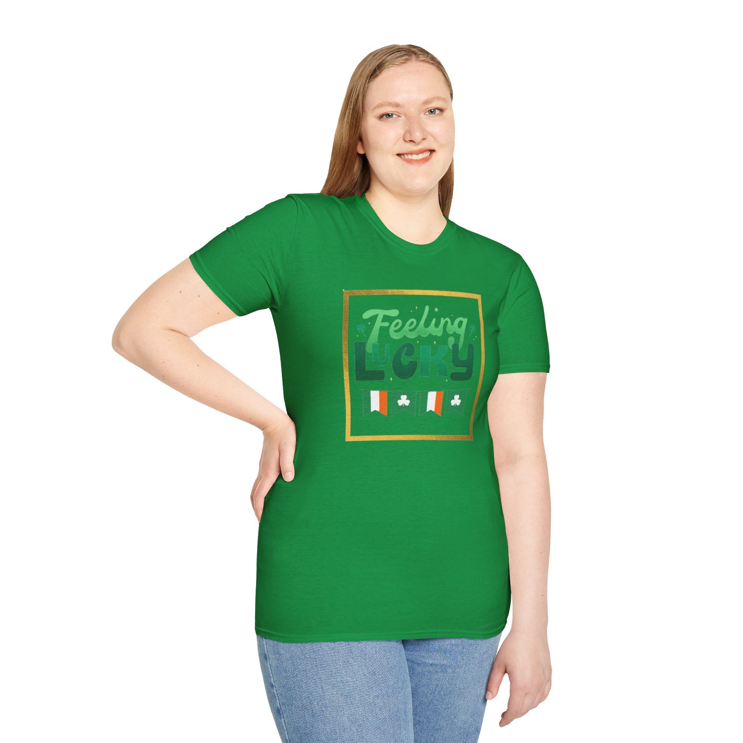 Unisex Softstyle T-Shirt/Feeling Lucky/Irish flags