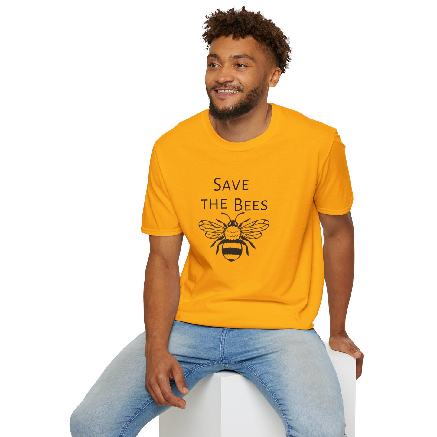 Unisex Softstyle T-Shirt/Save the Bees/With every Save the bees t- shirt purchased 10% of sales goes to bee organization's