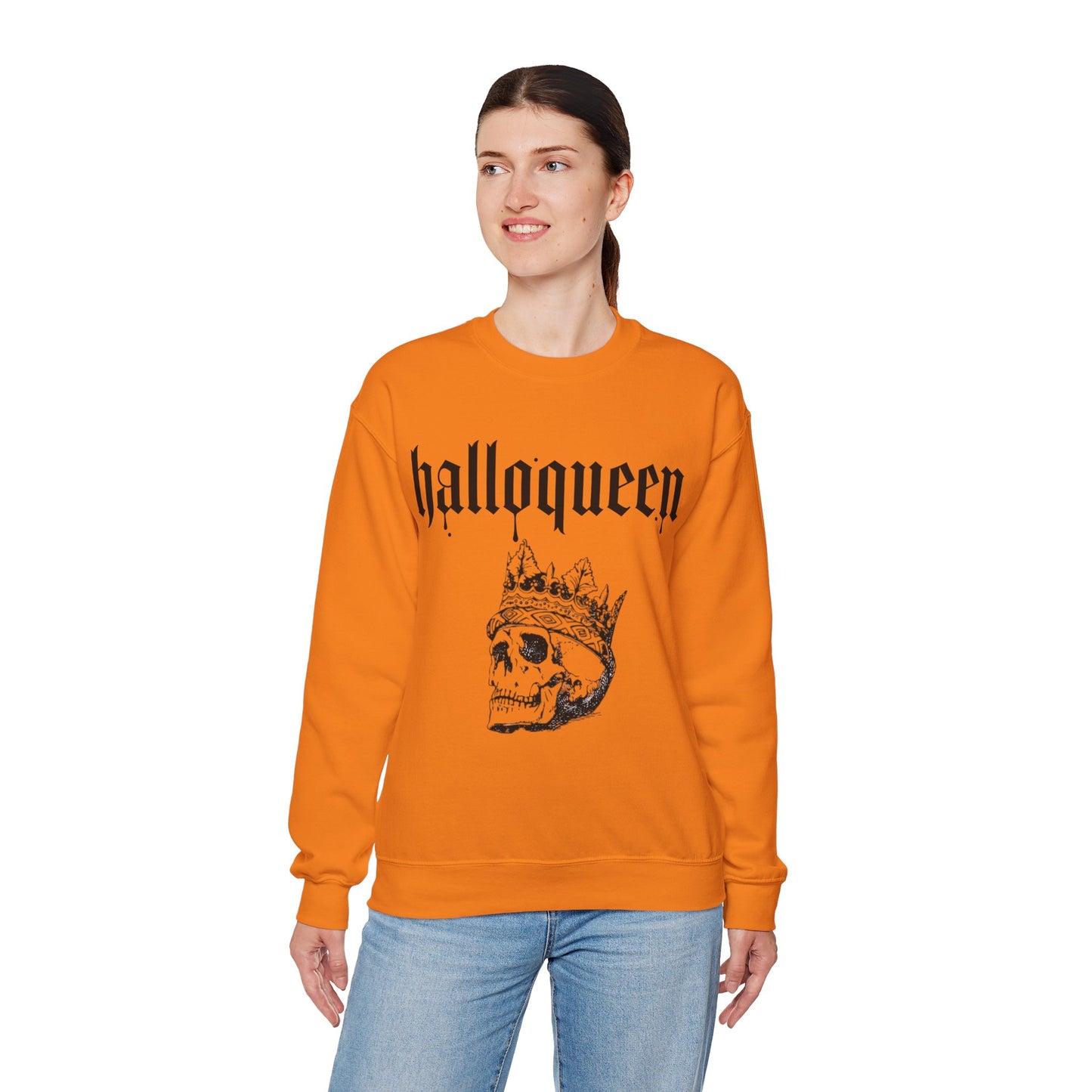 Womans Heavy Blend™ Crewneck Sweatshirt/Halloqueen/Skull