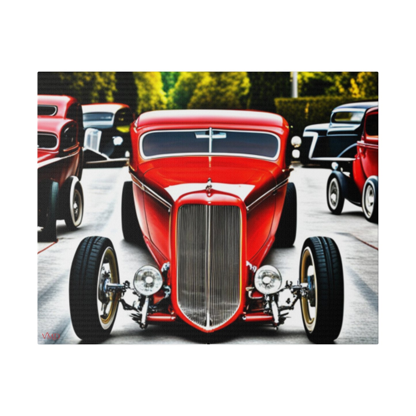 Digital Print Canvas, Stretched, 0.75"/Hot Rods Red