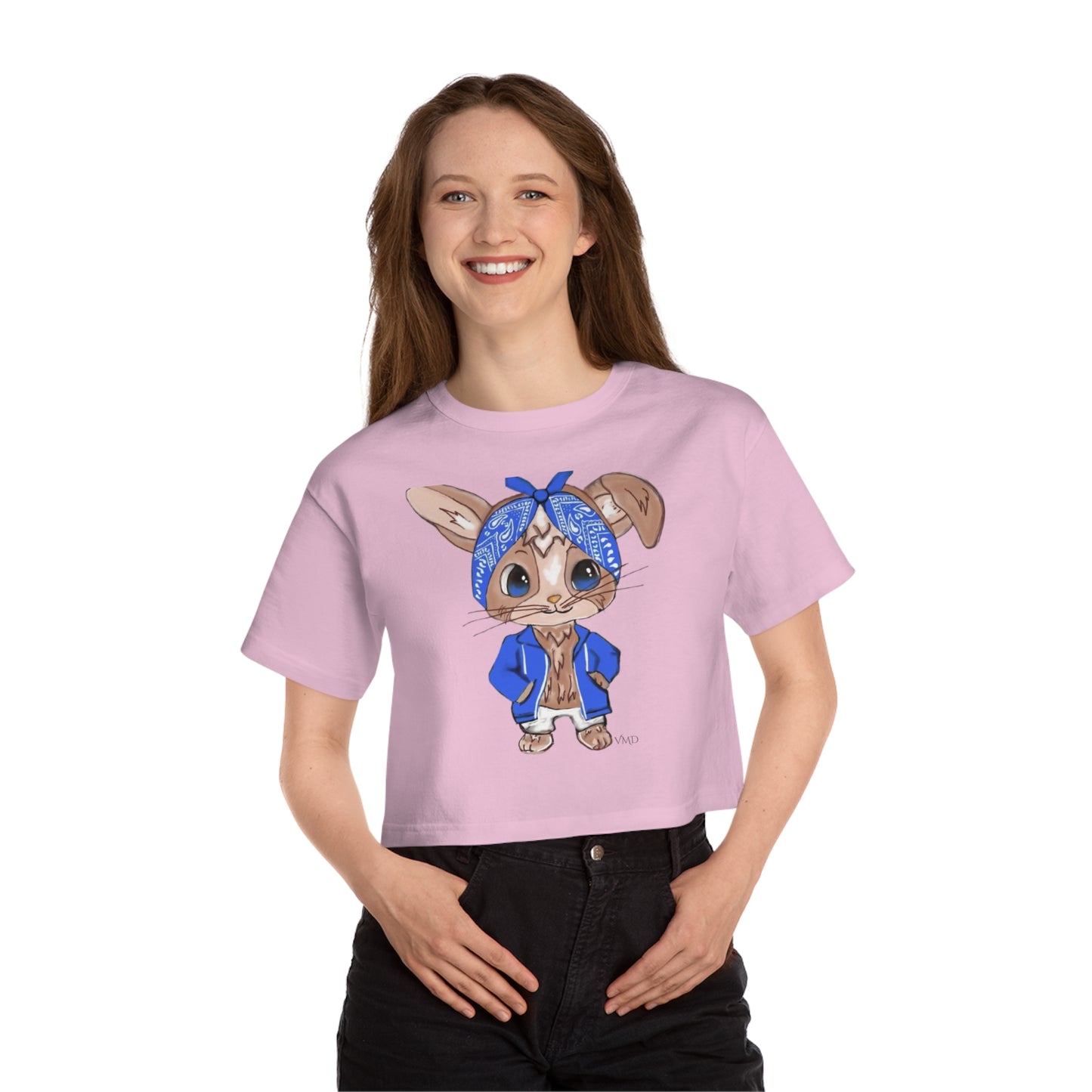 Champion Women's Cropped T-Shirt/Bandana Bunnie/Blue