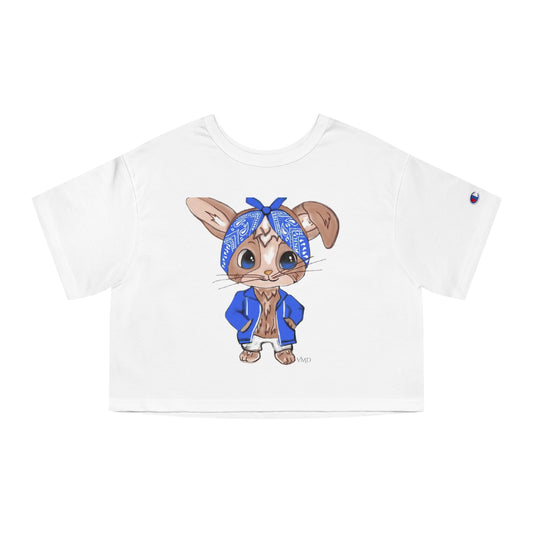 Champion Women's Cropped T-Shirt/Bandana Bunnie/Blue