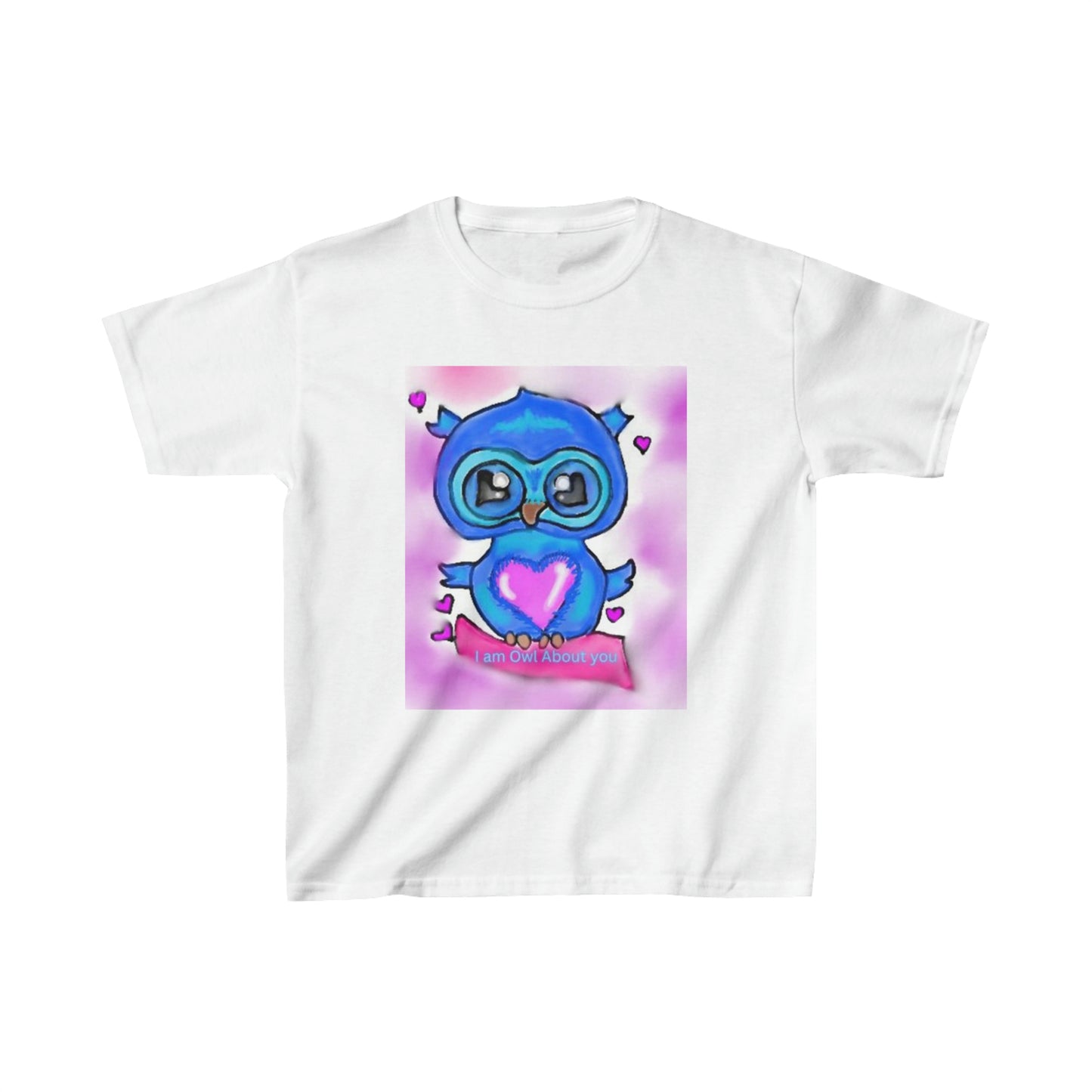 Kids Heavy Cotton™ Tee/ I am owl about you/ Valentine's Day