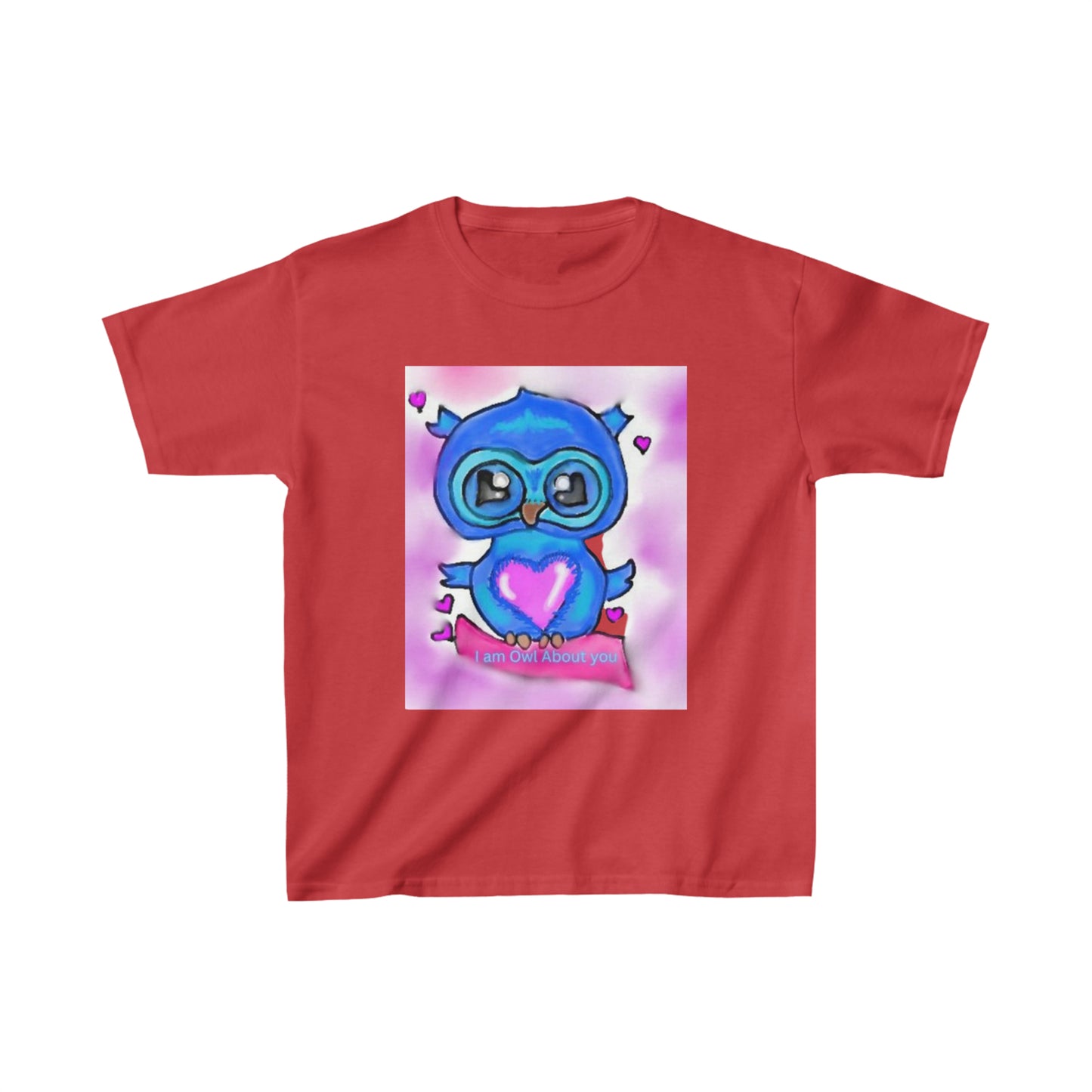 Kids Heavy Cotton™ Tee/ I am owl about you/ Valentine's Day