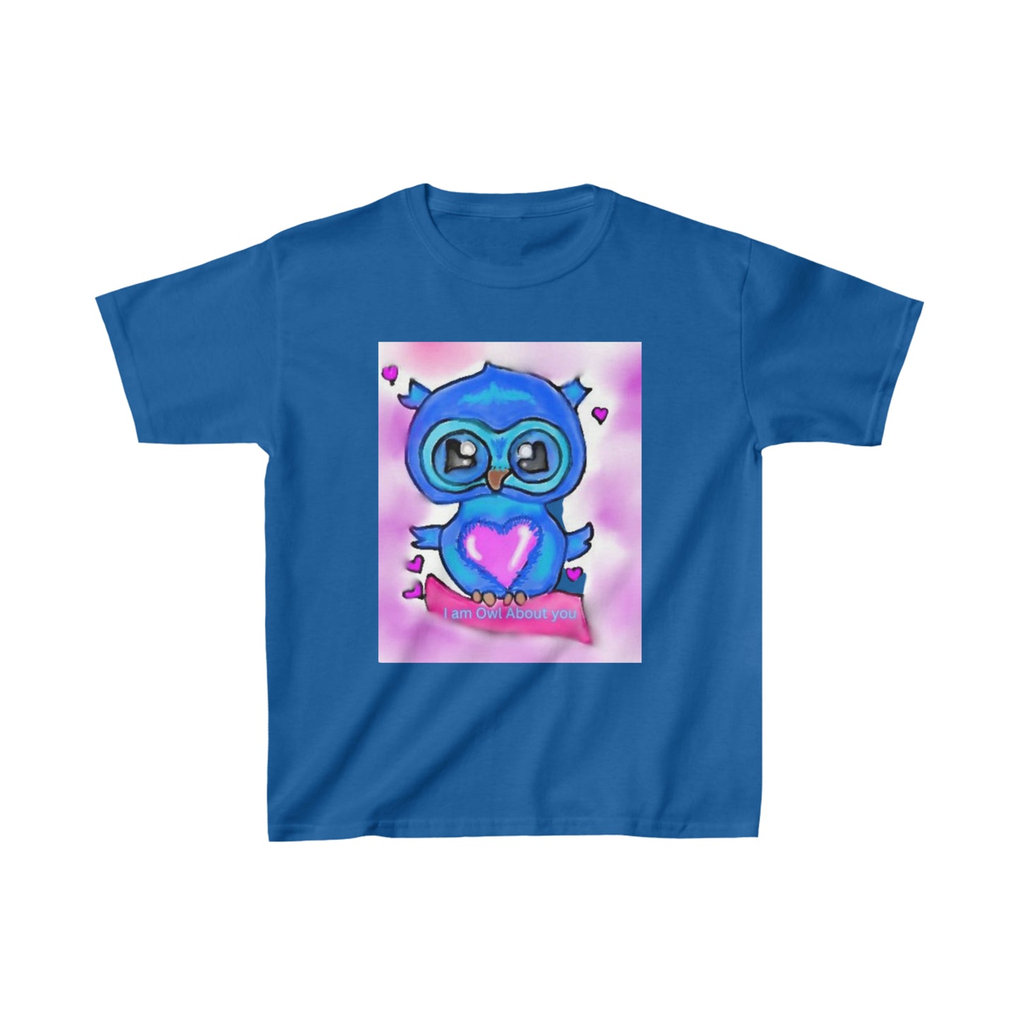 Kids Heavy Cotton™ Tee/ I am owl about you/ Valentine's Day