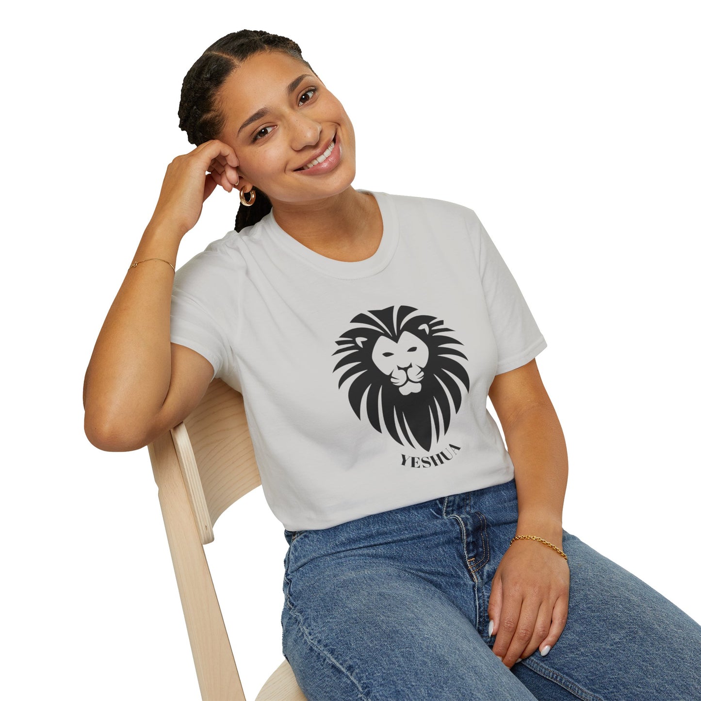 Unisex Softstyle T-Shirt/Yeshua Lion/Black