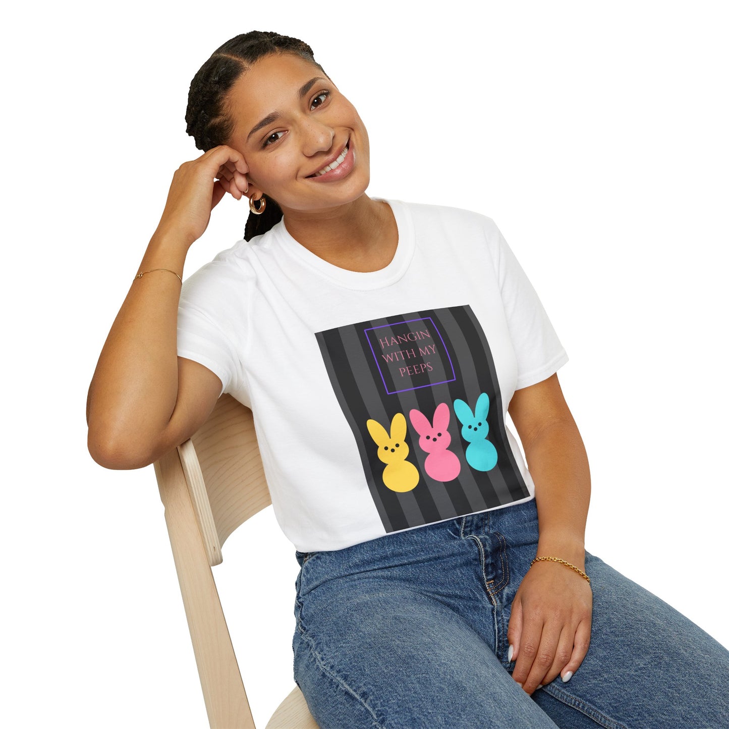 Unisex Softstyle T-Shirt/Easter/Hanging with my Peeps