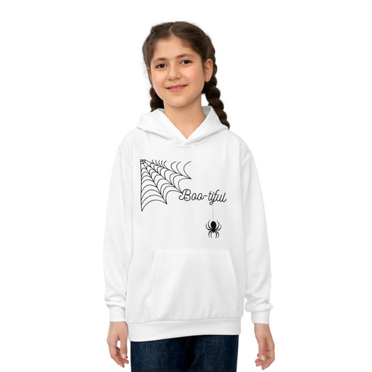 Children's Hoodie (AOP)Boo-tiful Spider/Black/White