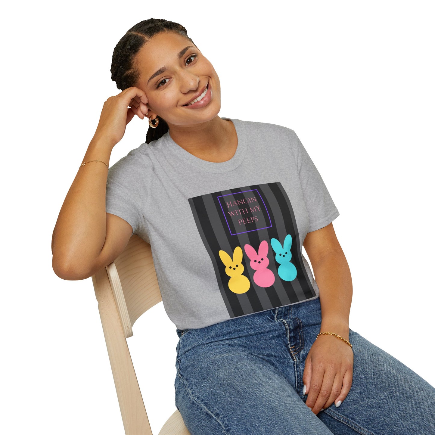 Unisex Softstyle T-Shirt/Easter/Hanging with my Peeps