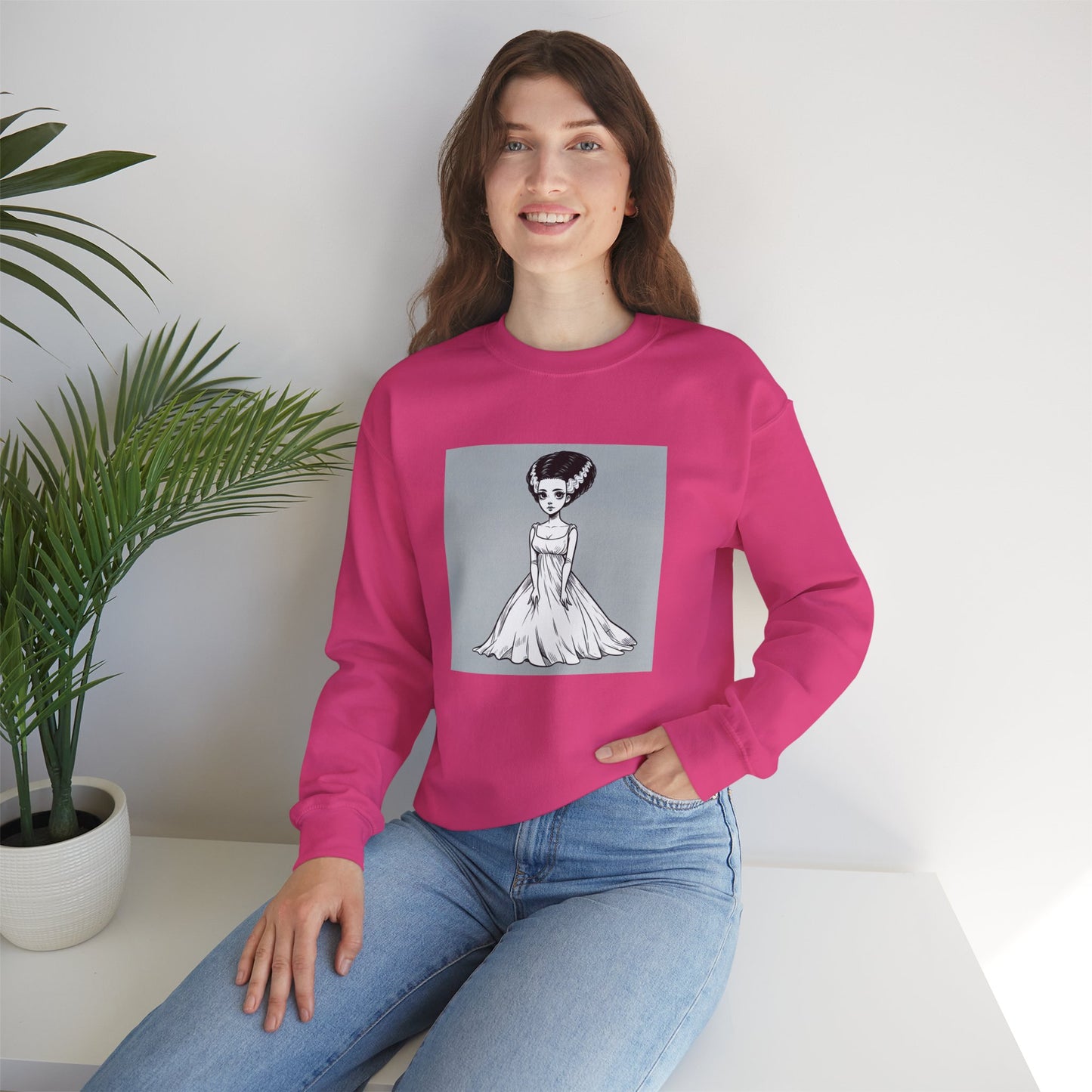 Unisex Heavy Blend™ Crewneck Sweatshirt/Bride of Frankenstein