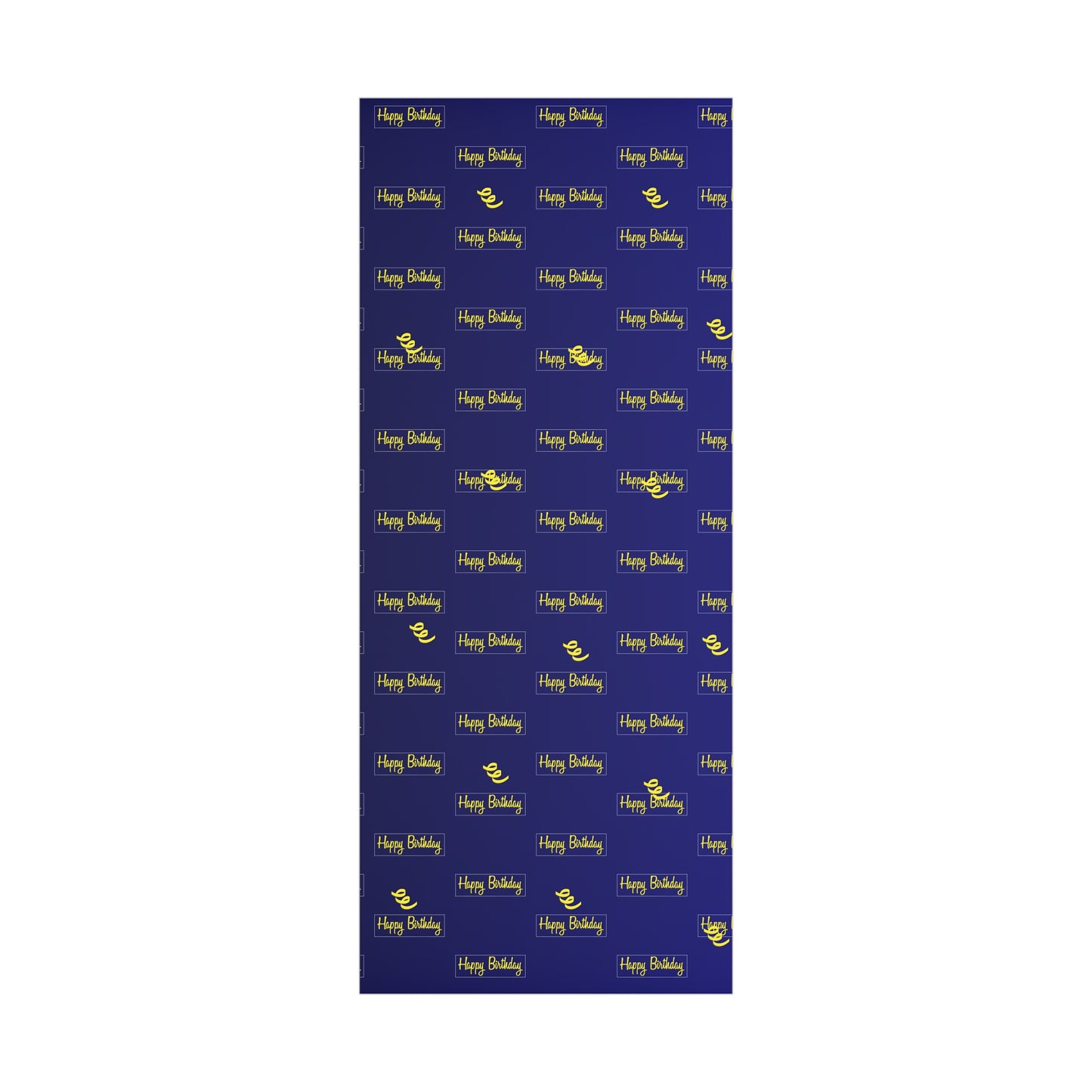 Birthday Gift Wrap Papers/ Happy Birthday/Maize/ Blue /Blue /Black Gradient