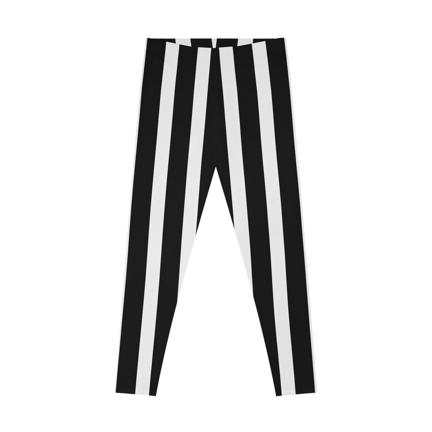 Woman's Stretchy Leggings (AOP)/Black and White