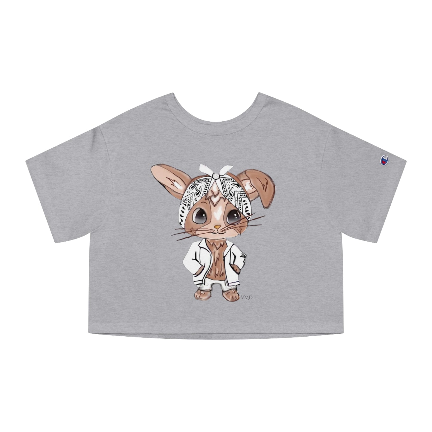 Champion Women's Cropped T-Shirt/Bandana Bunnie/White