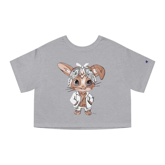 Champion Women's Cropped T-Shirt/Bandana Bunnie/White