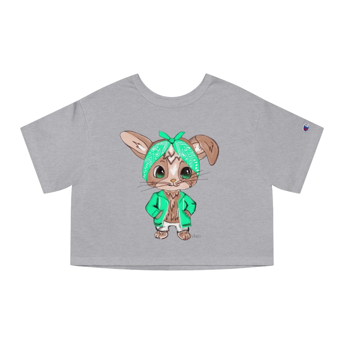 Champion Women's Cropped T-Shirt/Bandana Bunnie/Teal