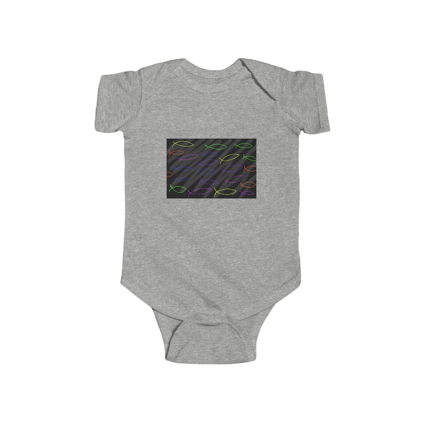 Infant Fine Jersey Bodysuit/Jesus fish/Christian Art