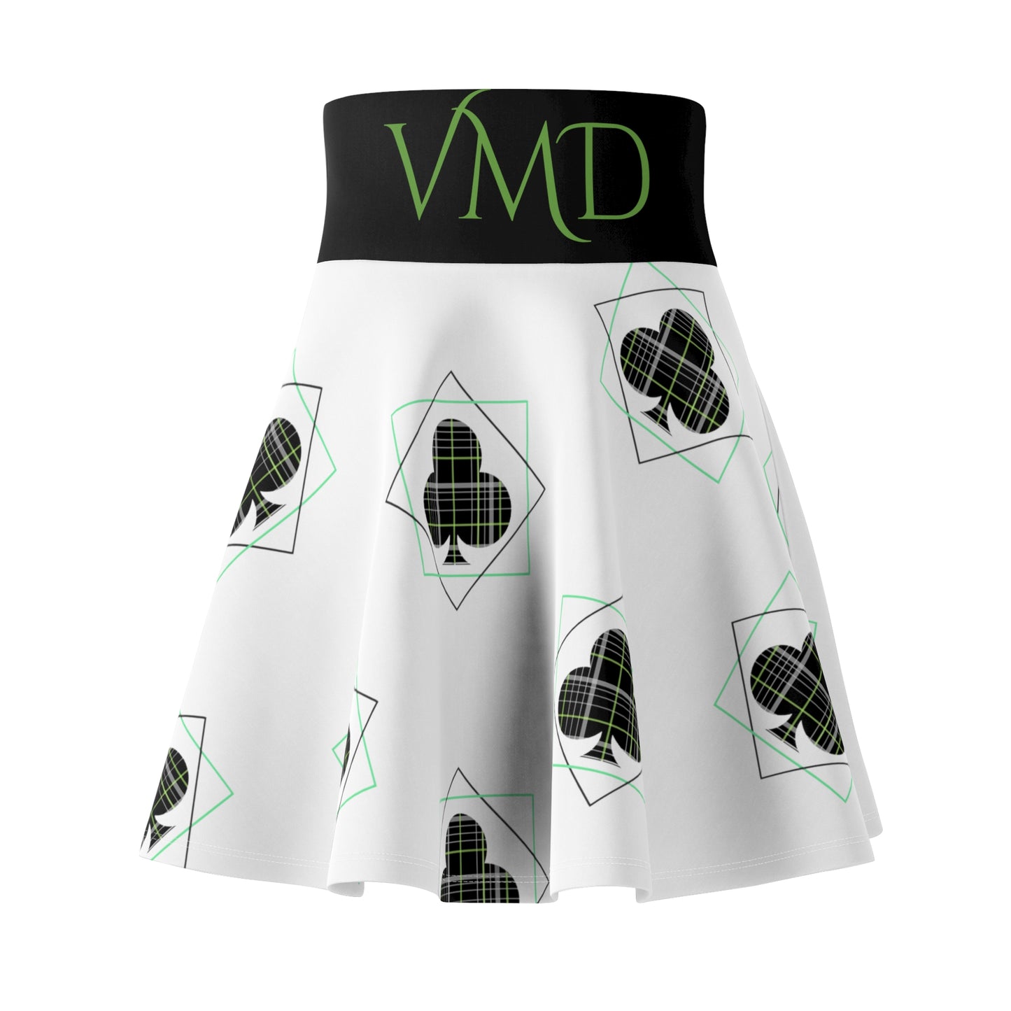 Women's Skirt/White(AOP)/Clovers