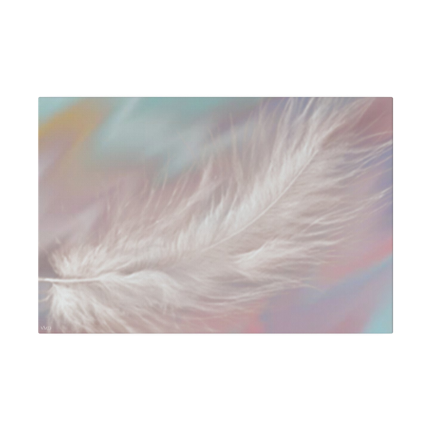 Digital Portrait Print, 0.75"/Feather/Pastel BG