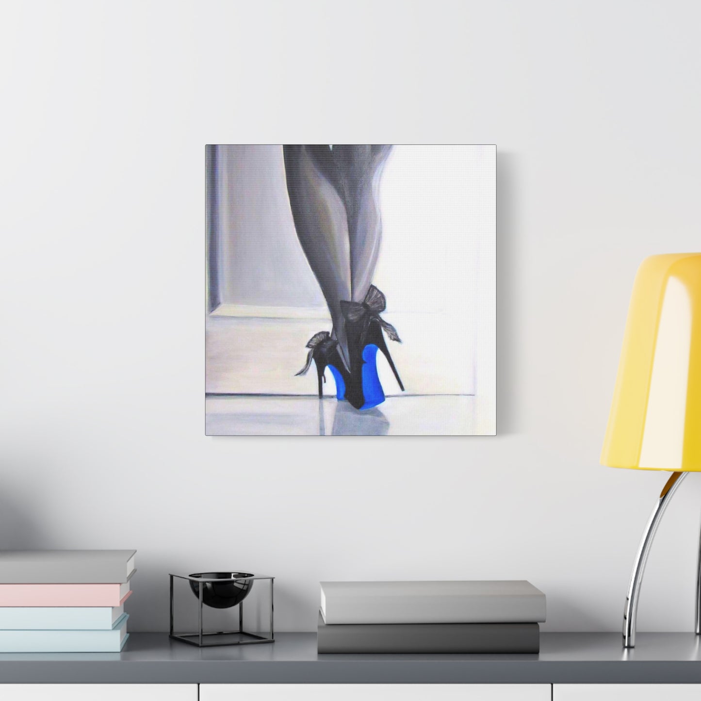 Matte Canvas, Stretched, 1.25"/ Acrylic Painting Print/Blue Bottoms