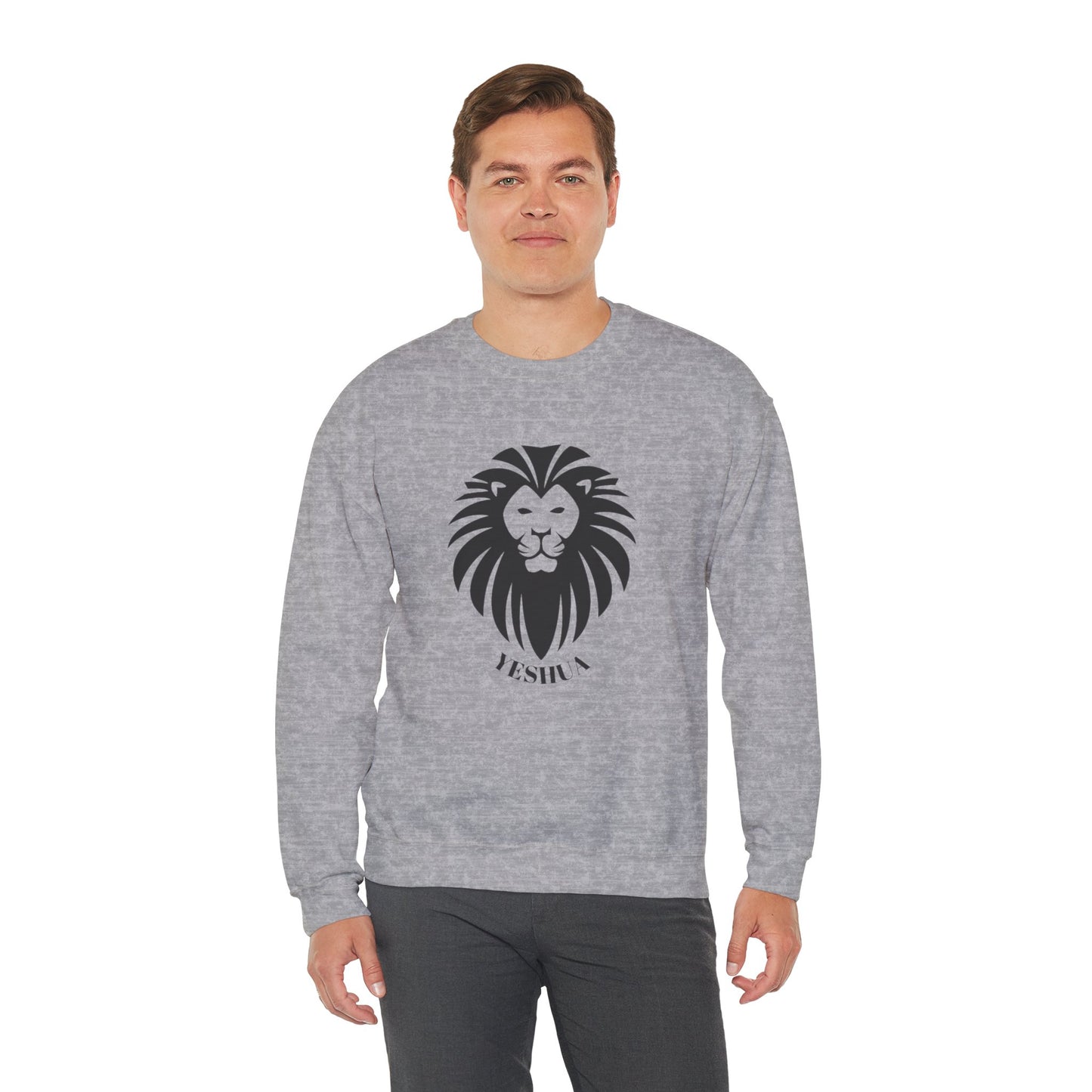 Unisex Heavy Blend™ Crewneck Sweatshirt/Yeshua Lion/Black