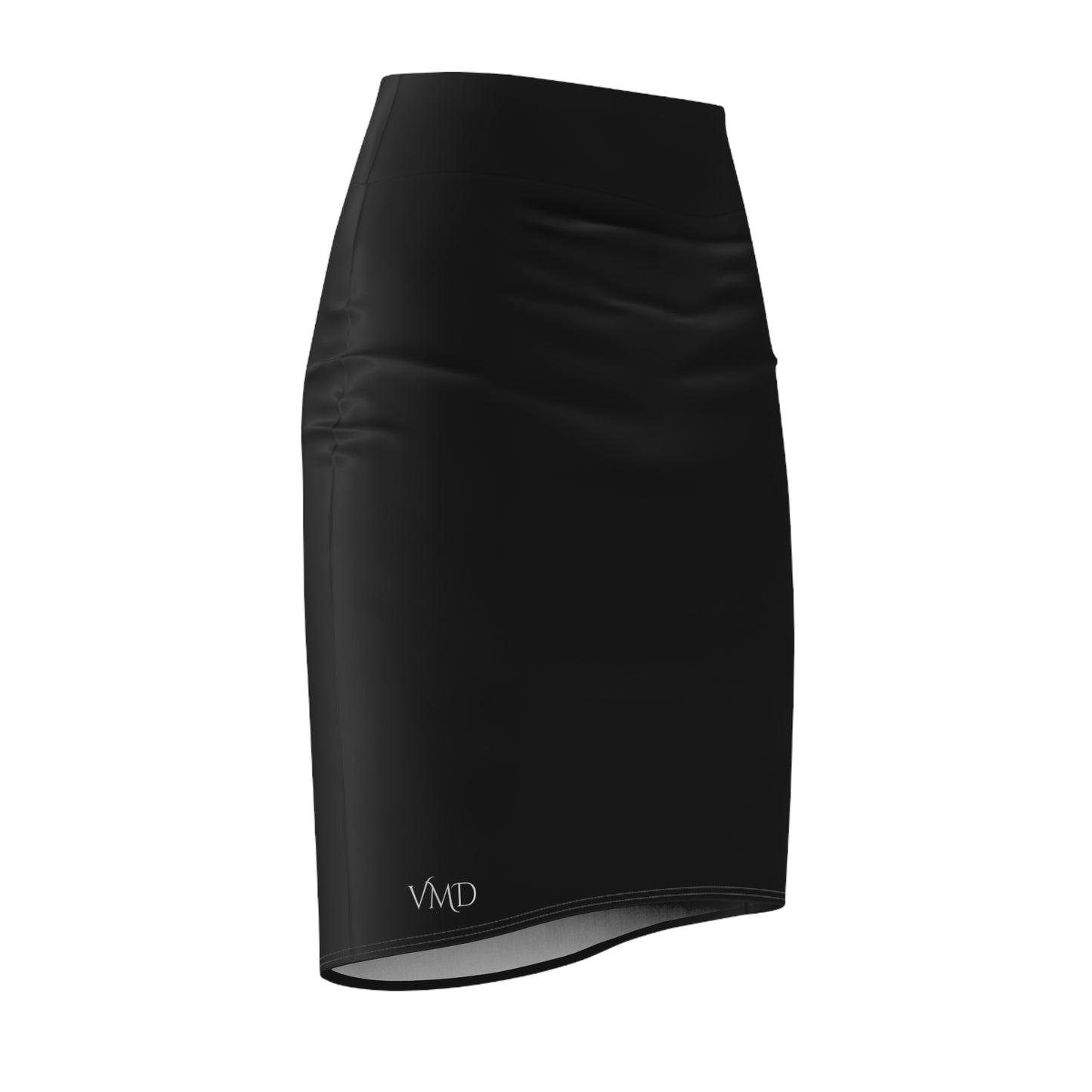 Women's Pencil Skirt (AOP)/Solid Black