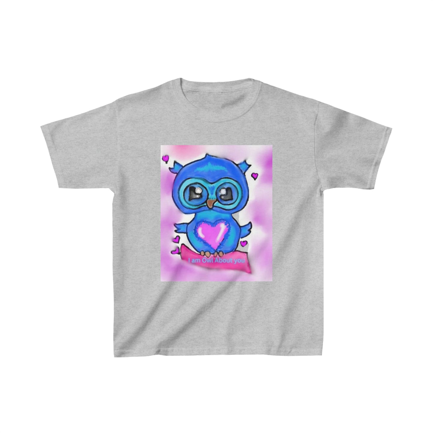 Kids Heavy Cotton™ Tee/ I am owl about you/ Valentine's Day