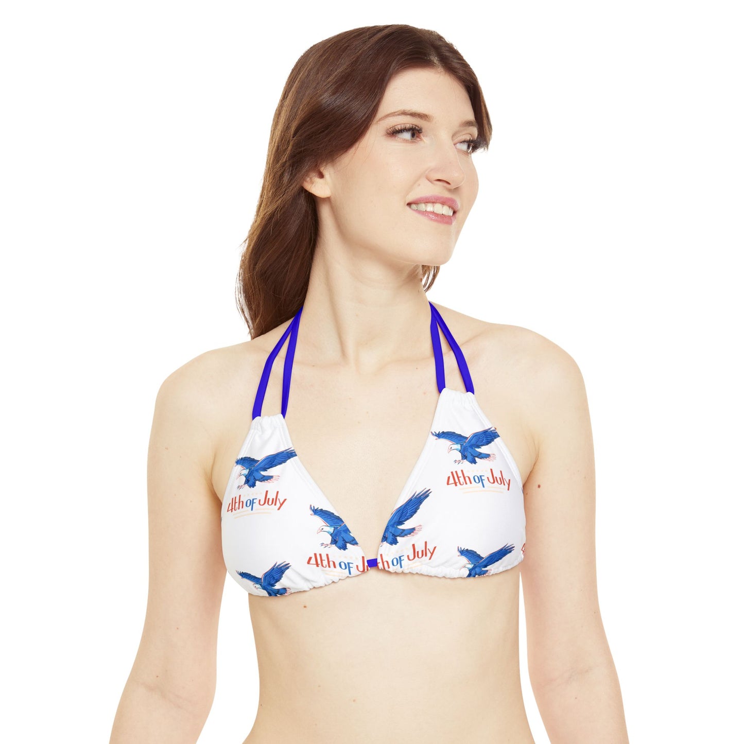 Strappy Bikini Set (AOP)/4th of July/Bald Eagle