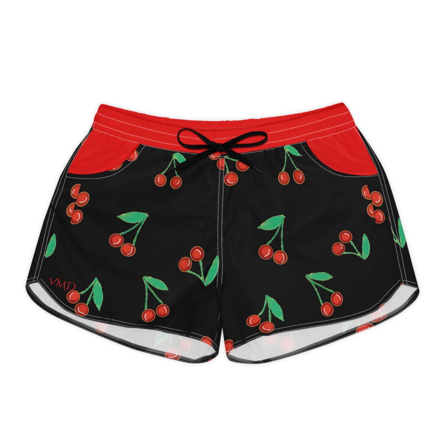 Women's Casual Shorts (AOP)/Cherries/Red